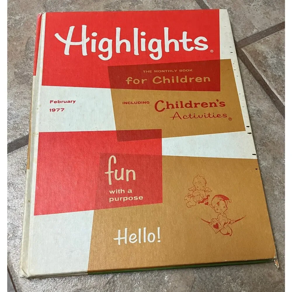 Highlights‎ Magazine Book Bound Issues Christmas 1974 & Valentine 1977 Lot